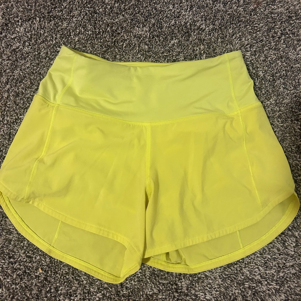 Lululemon Athletica Vibrant Yellow Athletic Shorts